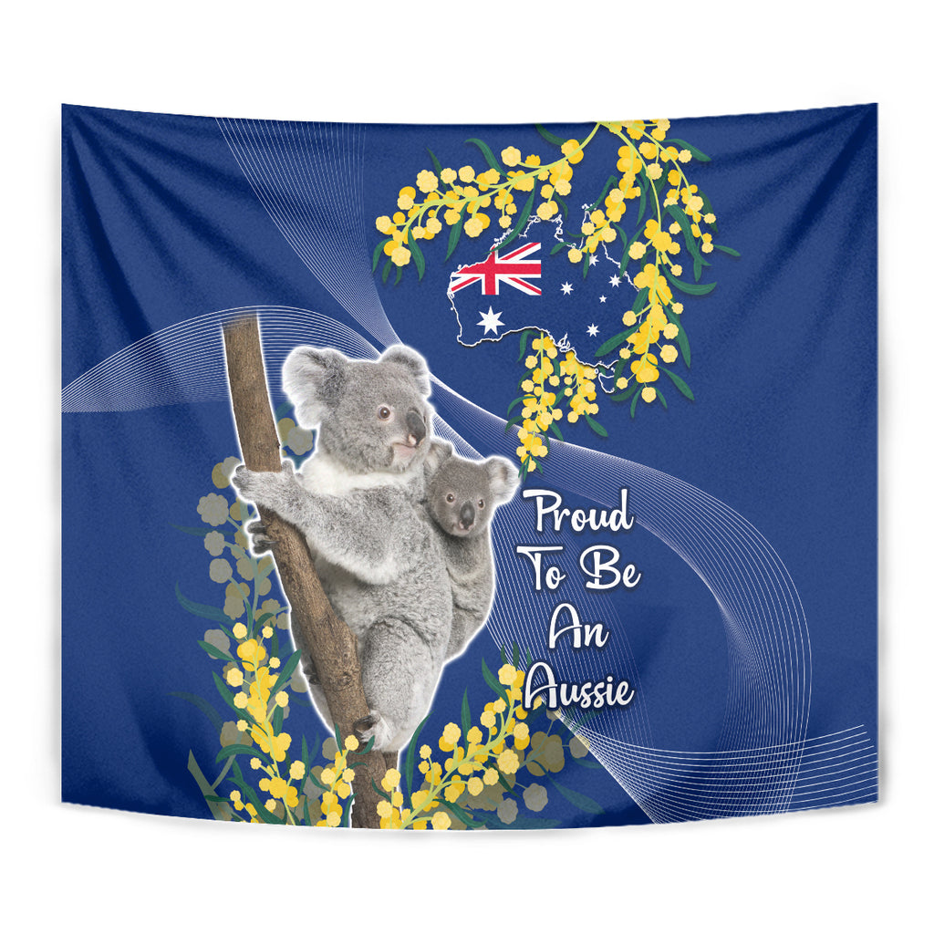 Australia Day Tapestry Proud To Be An Aussie Koala With Map Golden Wattle
