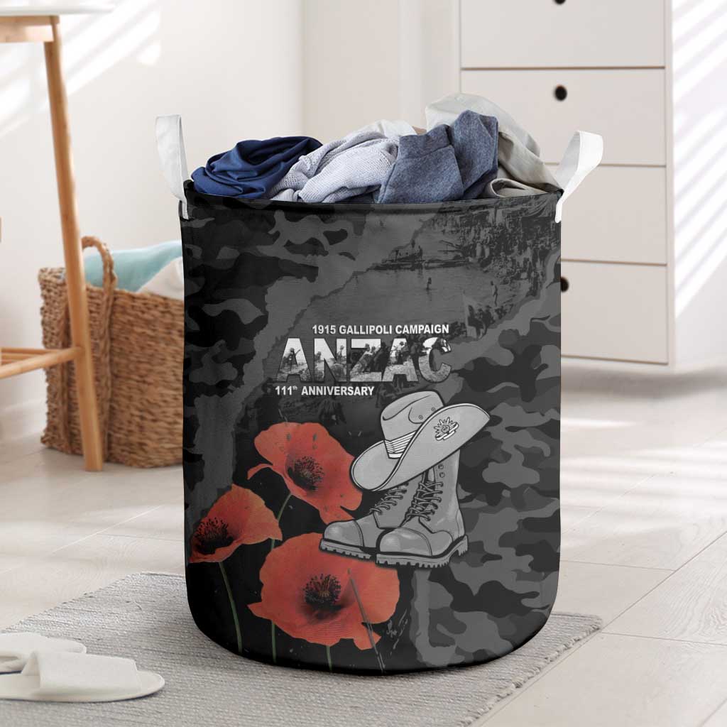 Australia 1915 Gallipoli ANZAC Laundry Basket 111th Anniversary Army Boots And Slouch Hat