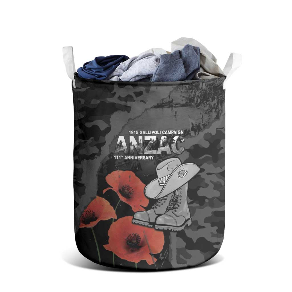 Australia 1915 Gallipoli ANZAC Laundry Basket 111th Anniversary Army Boots And Slouch Hat