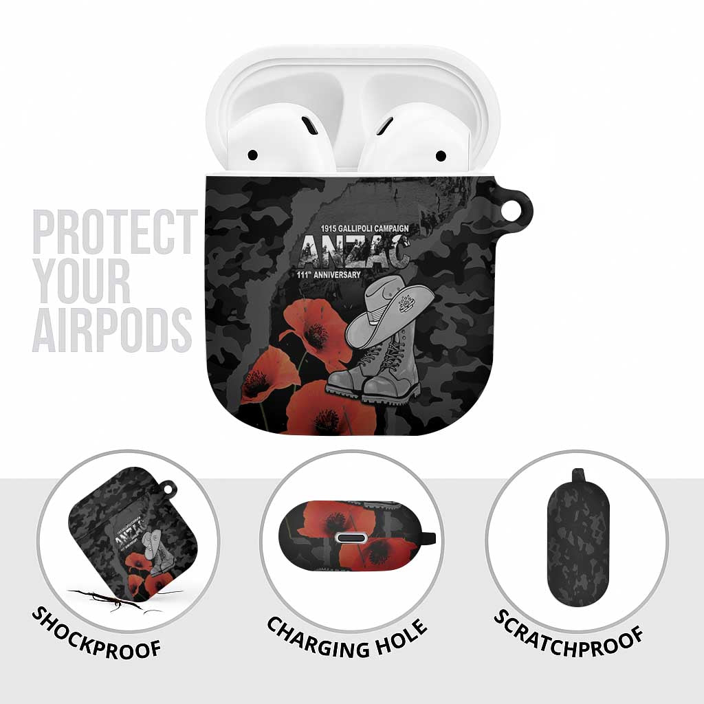 Australia 1915 Gallipoli ANZAC AirPods Case 111th Anniversary Army Boots And Slouch Hat