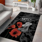 Australia 1915 Gallipoli ANZAC Area Rug 111th Anniversary Army Boots And Slouch Hat