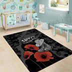 Australia 1915 Gallipoli ANZAC Area Rug 111th Anniversary Army Boots And Slouch Hat