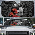 Australia 1915 Gallipoli ANZAC Auto Sun Shade 111th Anniversary Army Boots And Slouch Hat