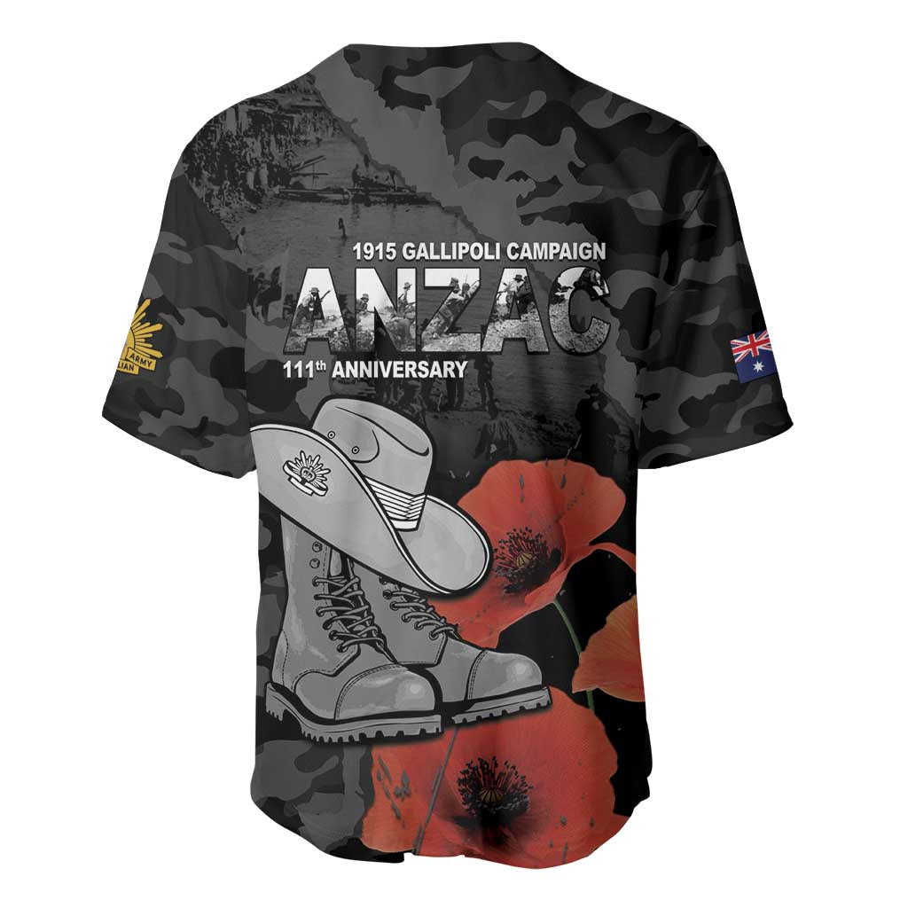Australia 1915 Gallipoli ANZAC Baseball Jersey 111th Anniversary Army Boots And Slouch Hat