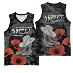 Australia 1915 Gallipoli ANZAC Basketball Jersey 111th Anniversary Army Boots And Slouch Hat