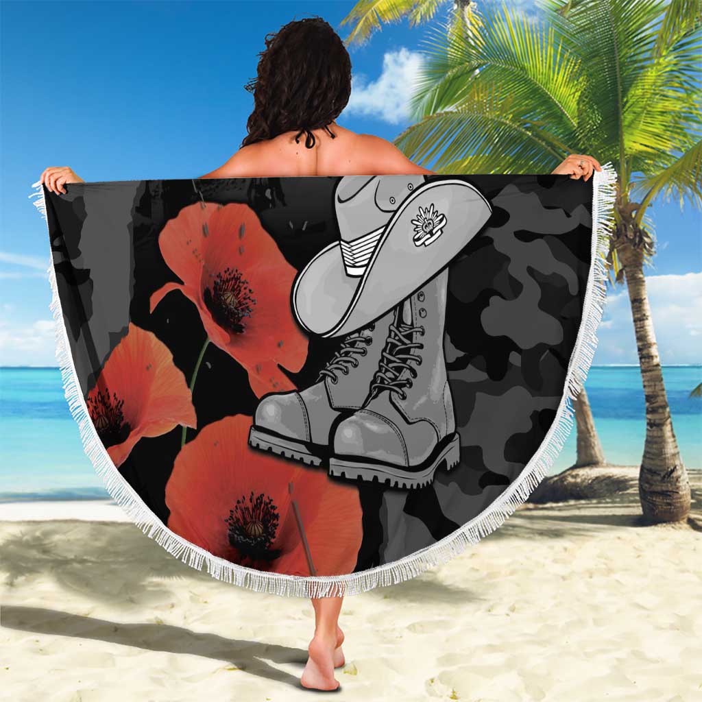 Australia 1915 Gallipoli ANZAC Beach Blanket 111th Anniversary Army Boots And Slouch Hat