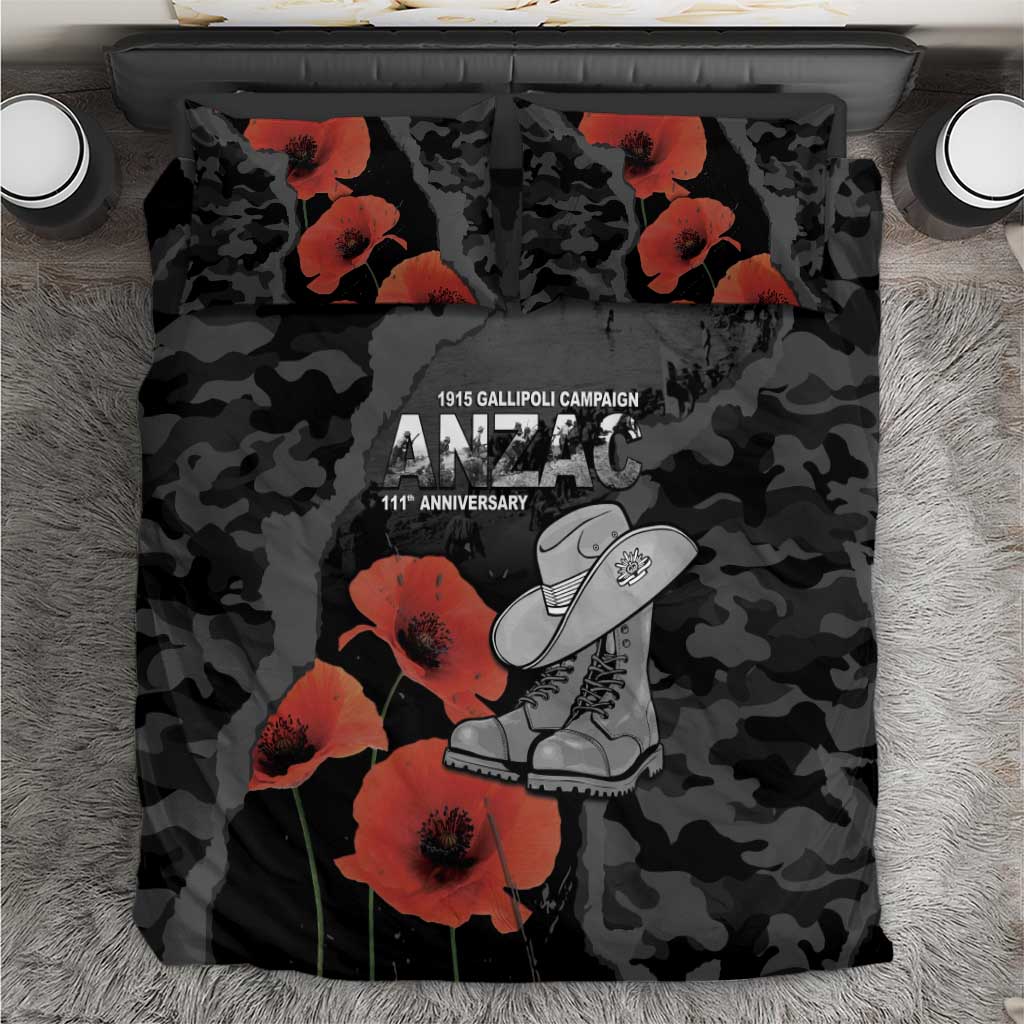 Australia 1915 Gallipoli ANZAC Bedding Set 111th Anniversary Army Boots And Slouch Hat