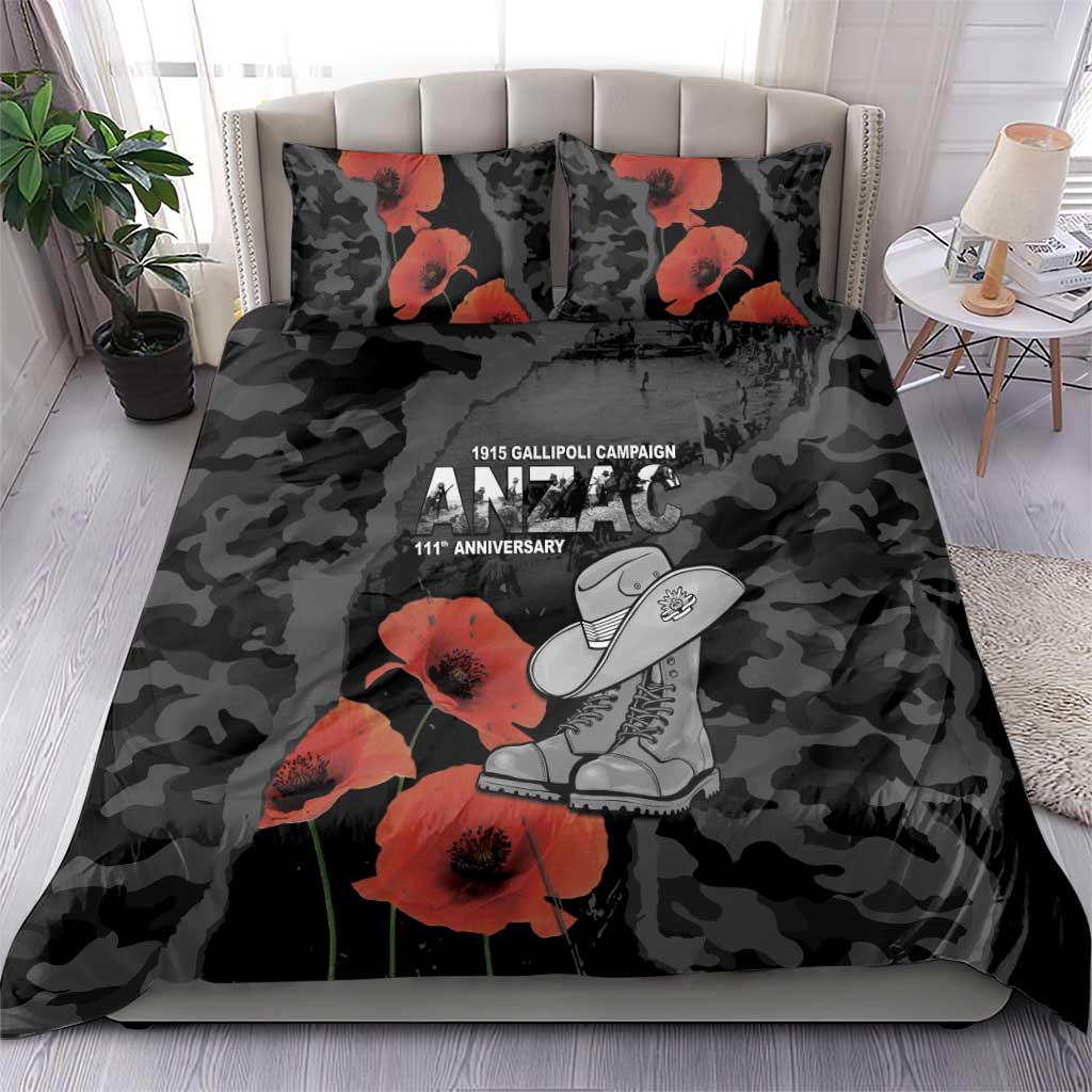 Australia 1915 Gallipoli ANZAC Bedding Set 111th Anniversary Army Boots And Slouch Hat