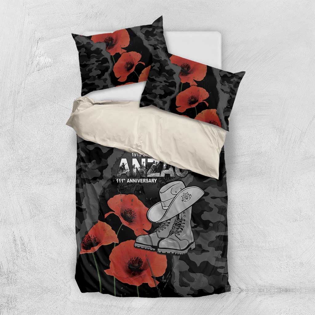 Australia 1915 Gallipoli ANZAC Bedding Set 111th Anniversary Army Boots And Slouch Hat