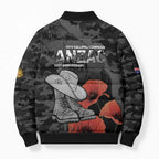 Australia 1915 Gallipoli ANZAC Bomber Puffer Jacket 111th Anniversary Army Boots And Slouch Hat