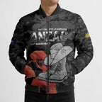 Australia 1915 Gallipoli ANZAC Bomber Puffer Jacket 111th Anniversary Army Boots And Slouch Hat