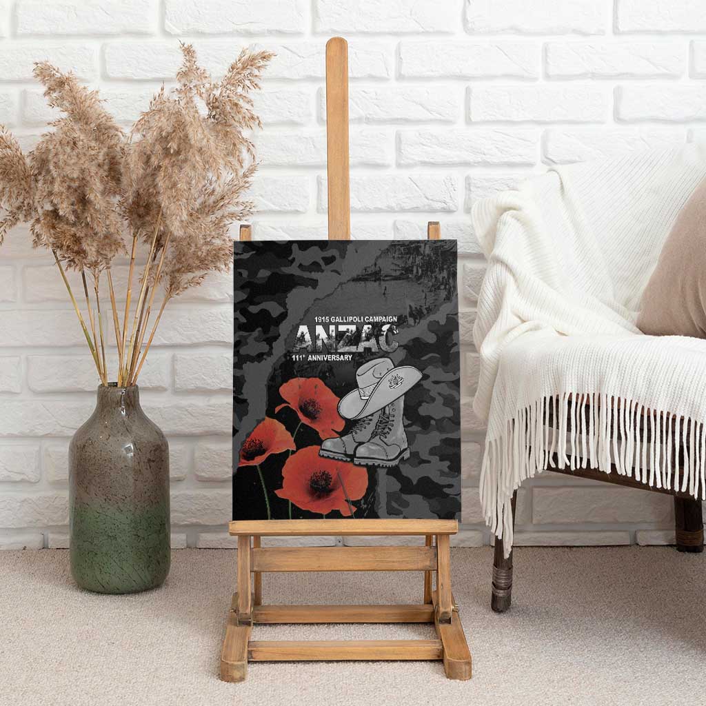 Australia 1915 Gallipoli ANZAC Canvas Wall Art 111th Anniversary Army Boots And Slouch Hat