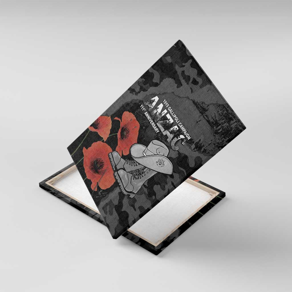 Australia 1915 Gallipoli ANZAC Canvas Wall Art 111th Anniversary Army Boots And Slouch Hat