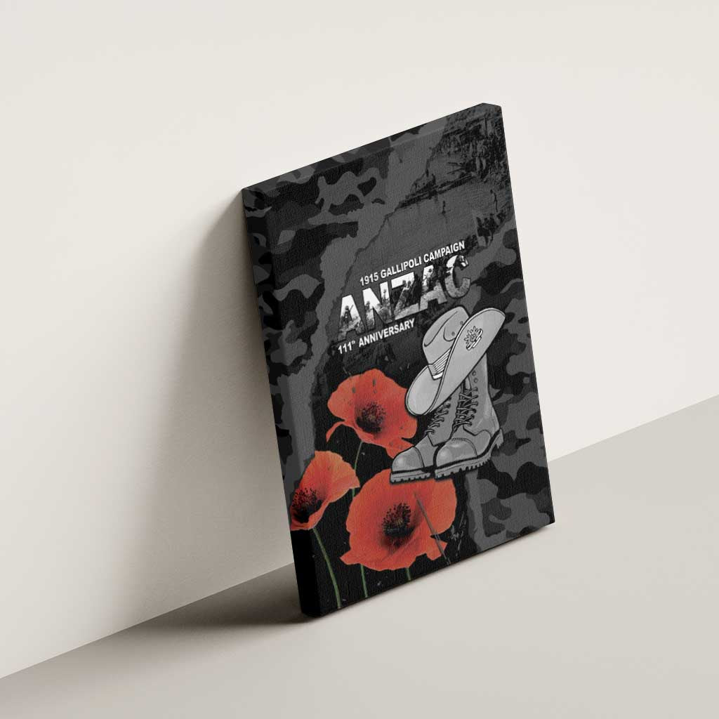 Australia 1915 Gallipoli ANZAC Canvas Wall Art 111th Anniversary Army Boots And Slouch Hat