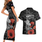 Australia 1915 Gallipoli ANZAC Couples Matching Short Sleeve Bodycon Dress and Hawaiian Shirt 111th Anniversary Army Boots And Slouch Hat