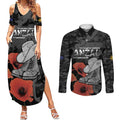 Australia 1915 Gallipoli ANZAC Couples Matching Summer Maxi Dress and Long Sleeve Button Shirt 111th Anniversary Army Boots And Slouch Hat