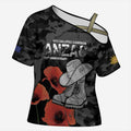 Australia 1915 Gallipoli ANZAC Cross Shoulder Shirt 111th Anniversary Army Boots And Slouch Hat