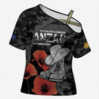 Australia 1915 Gallipoli ANZAC Cross Shoulder Shirt 111th Anniversary Army Boots And Slouch Hat
