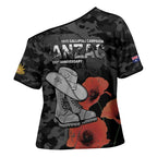 Australia 1915 Gallipoli ANZAC Cross Shoulder Shirt 111th Anniversary Army Boots And Slouch Hat