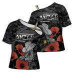 Australia 1915 Gallipoli ANZAC Cross Shoulder Shirt 111th Anniversary Army Boots And Slouch Hat