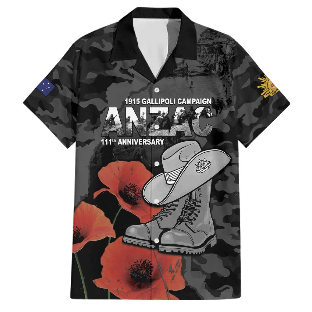 Australia 1915 Gallipoli ANZAC Family Matching Long Sleeve Bodycon Dress and Hawaiian Shirt 111th Anniversary Army Boots And Slouch Hat