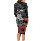Australia 1915 Gallipoli ANZAC Family Matching Long Sleeve Bodycon Dress and Hawaiian Shirt 111th Anniversary Army Boots And Slouch Hat