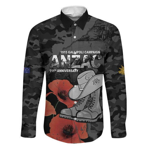 Australia 1915 Gallipoli ANZAC Family Matching Mermaid Dress and Hawaiian Shirt 111th Anniversary Army Boots And Slouch Hat