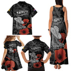 Australia 1915 Gallipoli ANZAC Family Matching Tank Maxi Dress and Hawaiian Shirt 111th Anniversary Army Boots And Slouch Hat
