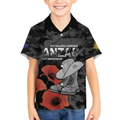 Australia 1915 Gallipoli ANZAC Family Matching Tank Maxi Dress and Hawaiian Shirt 111th Anniversary Army Boots And Slouch Hat