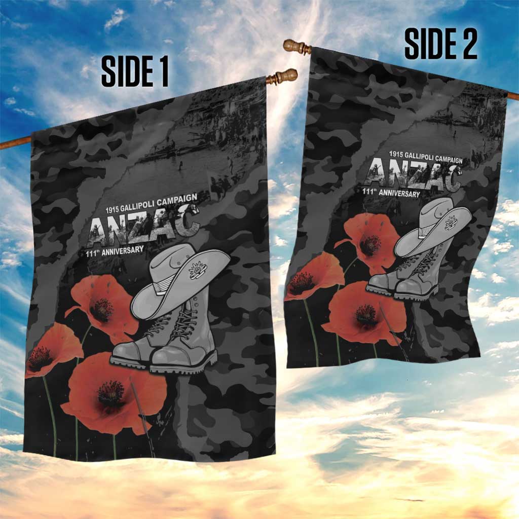 Australia 1915 Gallipoli ANZAC Garden Flag 111th Anniversary Army Boots And Slouch Hat