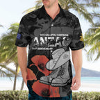 Australia 1915 Gallipoli ANZAC Hawaiian Shirt 111th Anniversary Army Boots And Slouch Hat