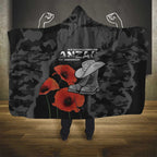Australia 1915 Gallipoli ANZAC Hooded Blanket 111th Anniversary Army Boots And Slouch Hat