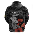 Australia 1915 Gallipoli ANZAC Hoodie 111th Anniversary Army Boots And Slouch Hat