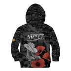 Australia 1915 Gallipoli ANZAC Kid Hoodie 111th Anniversary Army Boots And Slouch Hat
