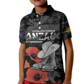 Australia 1915 Gallipoli ANZAC Kid Polo Shirt 111th Anniversary Army Boots And Slouch Hat