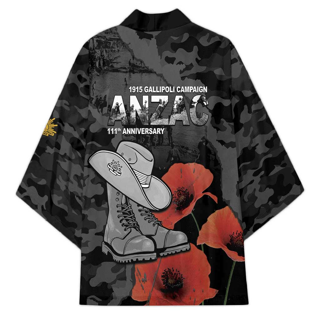 Australia 1915 Gallipoli ANZAC Kimono 111th Anniversary Army Boots And Slouch Hat