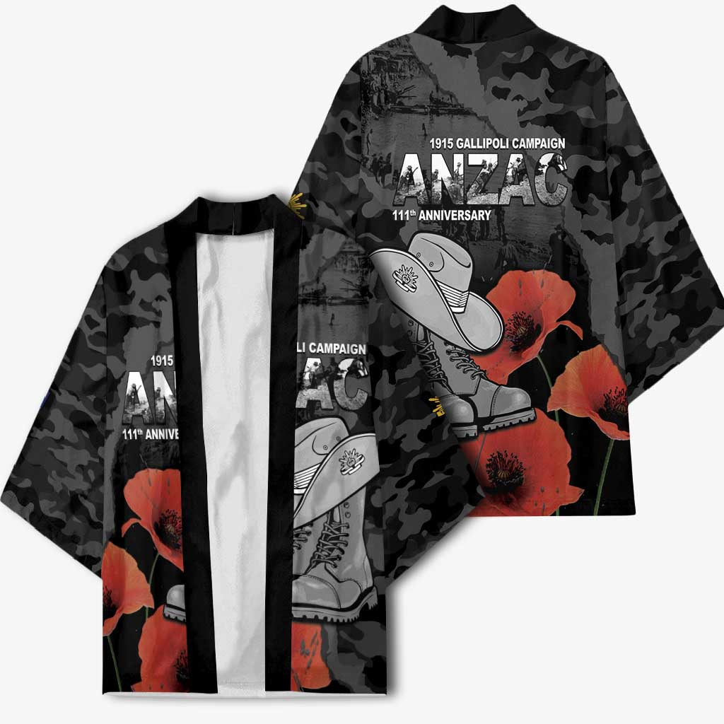 Australia 1915 Gallipoli ANZAC Kimono 111th Anniversary Army Boots And Slouch Hat