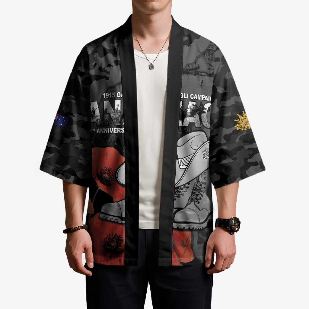 Australia 1915 Gallipoli ANZAC Kimono 111th Anniversary Army Boots And Slouch Hat