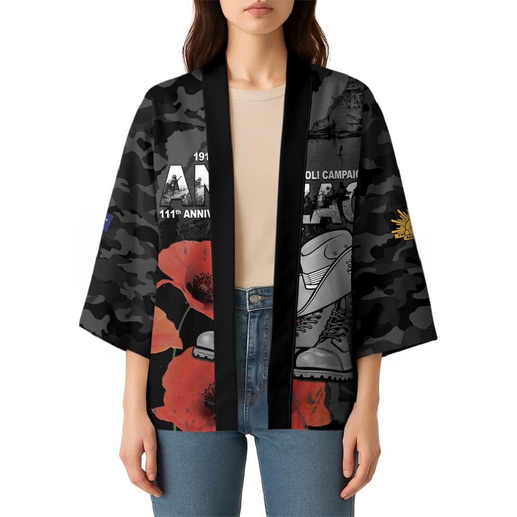 Australia 1915 Gallipoli ANZAC Kimono 111th Anniversary Army Boots And Slouch Hat