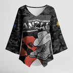 Australia 1915 Gallipoli ANZAC Kimono Sleeve Blouse 111th Anniversary Army Boots And Slouch Hat