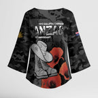 Australia 1915 Gallipoli ANZAC Kimono Sleeve Blouse 111th Anniversary Army Boots And Slouch Hat
