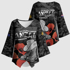 Australia 1915 Gallipoli ANZAC Kimono Sleeve Blouse 111th Anniversary Army Boots And Slouch Hat
