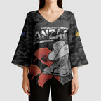 Australia 1915 Gallipoli ANZAC Kimono Sleeve Blouse 111th Anniversary Army Boots And Slouch Hat