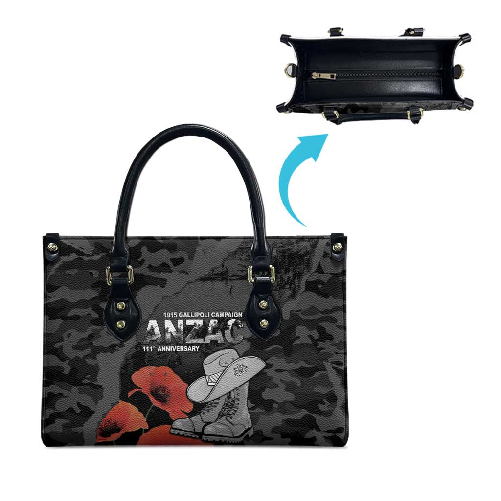 Australia 1915 Gallipoli ANZAC Leather Bag 111th Anniversary Army Boots And Slouch Hat