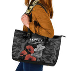 Australia 1915 Gallipoli ANZAC Leather Tote Bag 111th Anniversary Army Boots And Slouch Hat