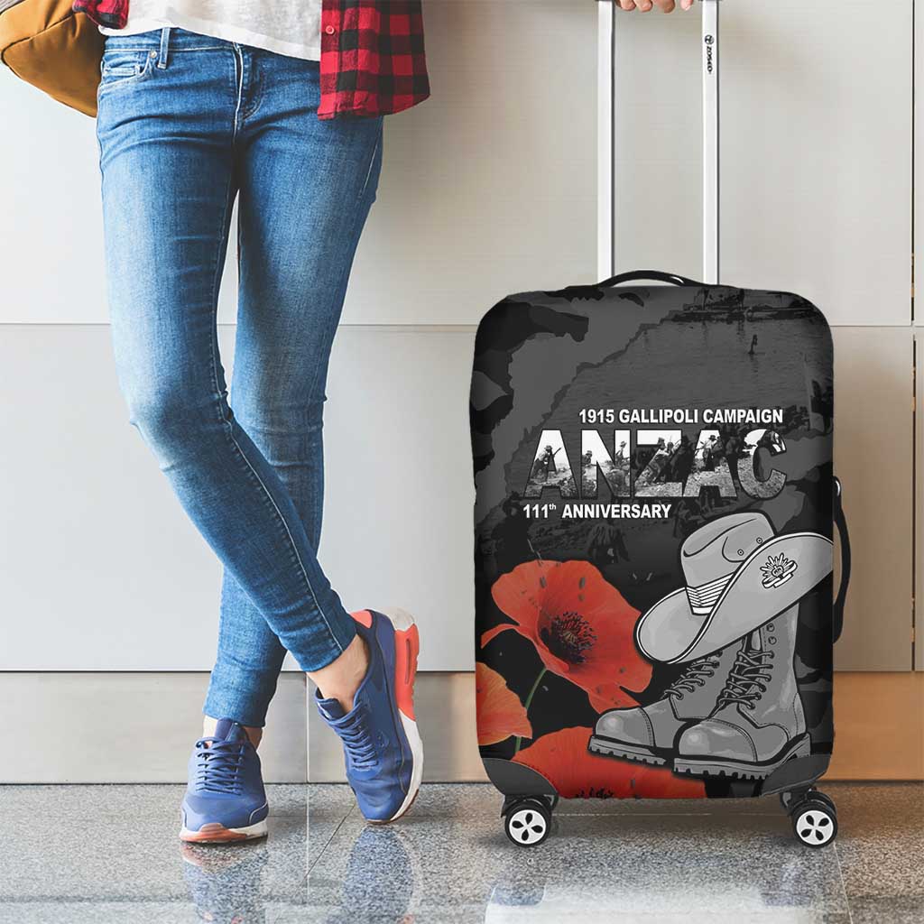 Australia 1915 Gallipoli ANZAC Luggage Cover 111th Anniversary Army Boots And Slouch Hat