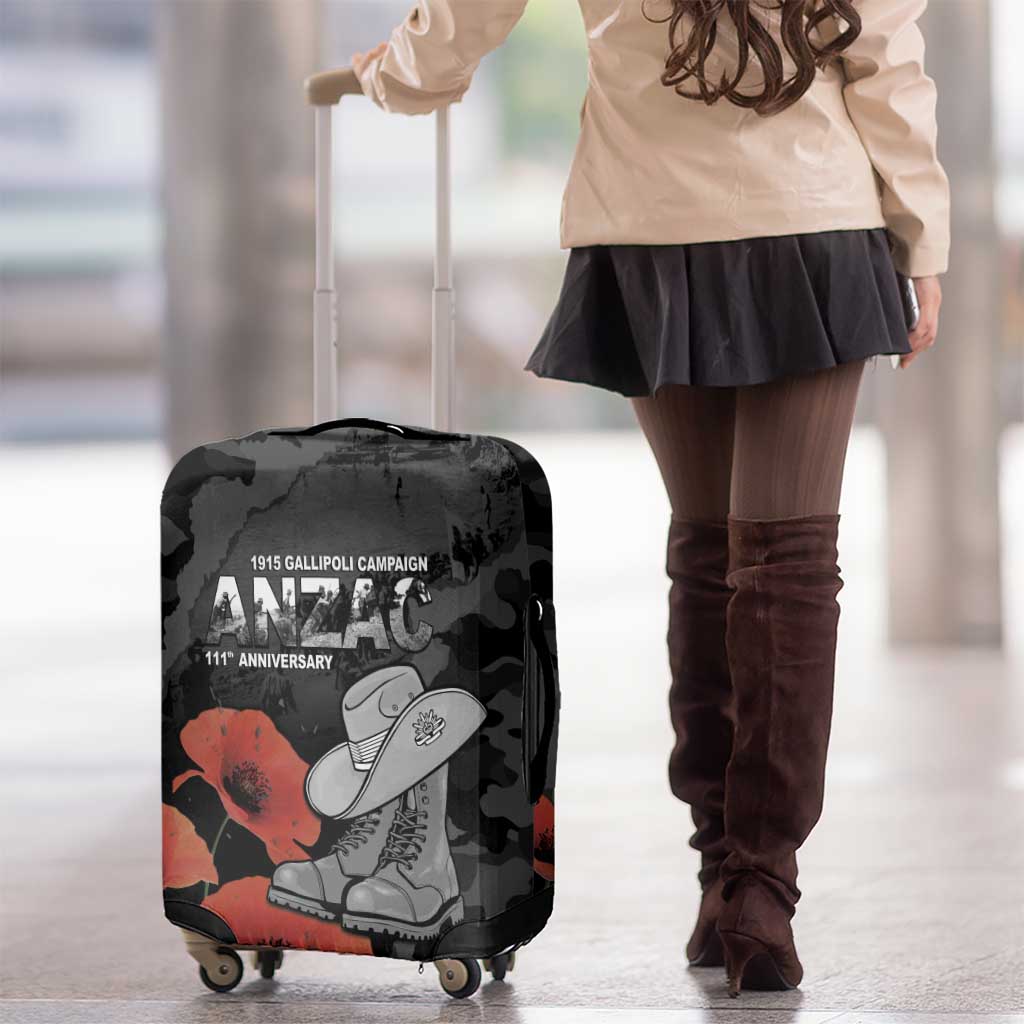 Australia 1915 Gallipoli ANZAC Luggage Cover 111th Anniversary Army Boots And Slouch Hat