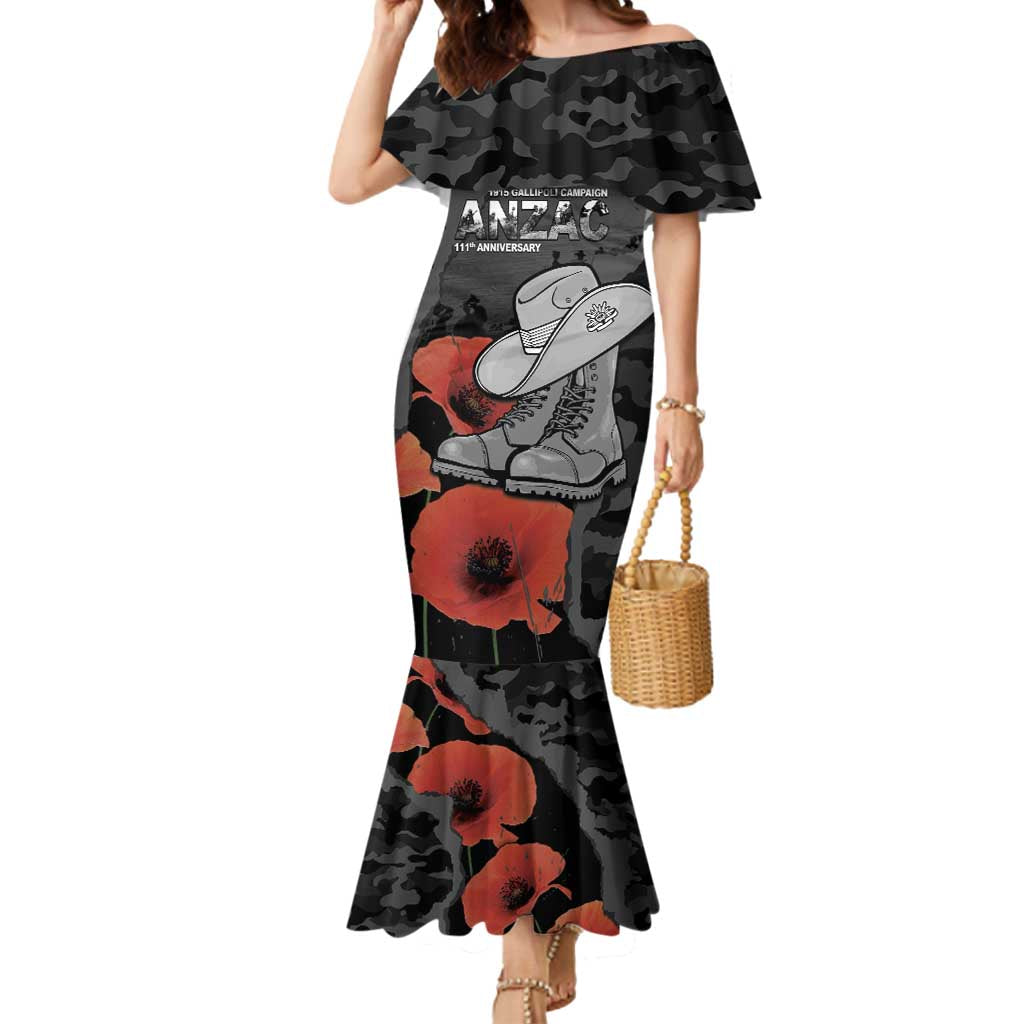 Australia 1915 Gallipoli ANZAC Mermaid Dress 111th Anniversary Army Boots And Slouch Hat