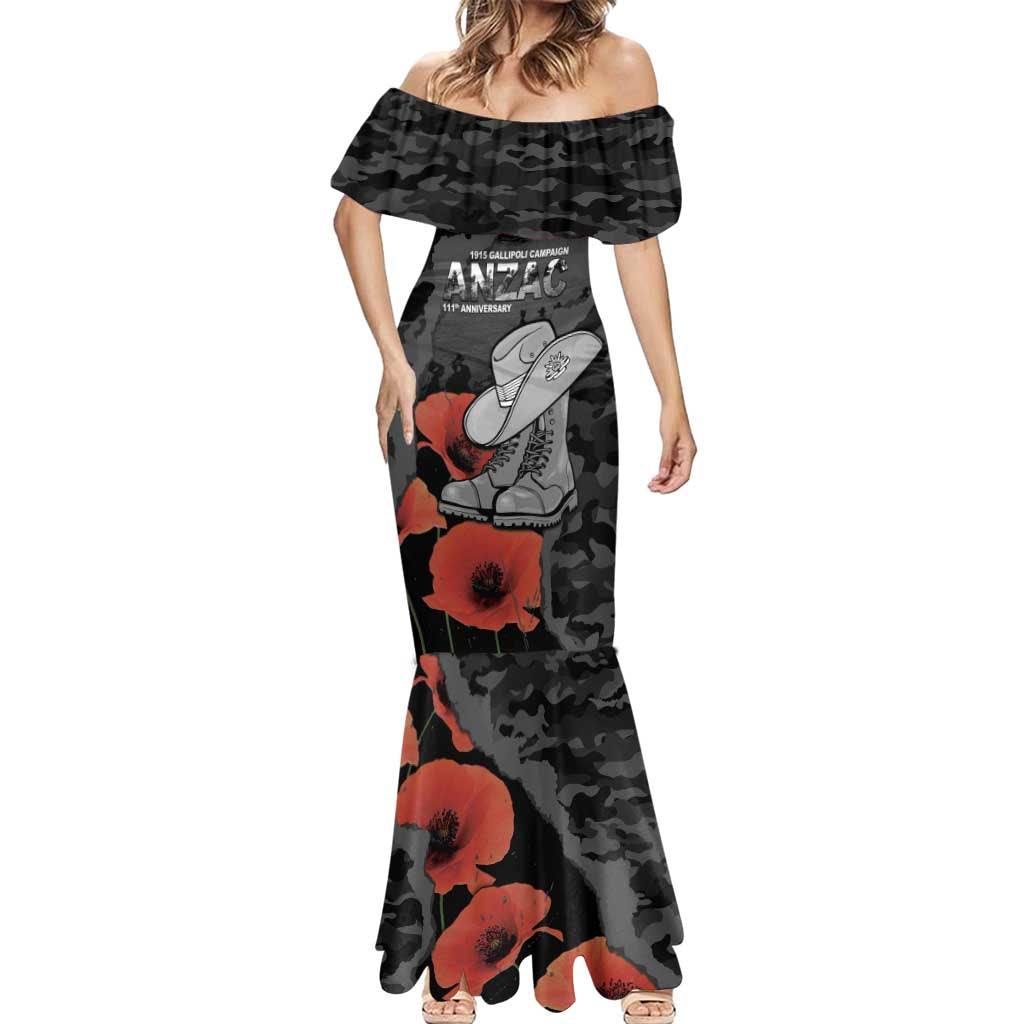 Australia 1915 Gallipoli ANZAC Mermaid Dress 111th Anniversary Army Boots And Slouch Hat