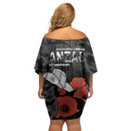 Australia 1915 Gallipoli ANZAC Off Shoulder Short Dress 111th Anniversary Army Boots And Slouch Hat
